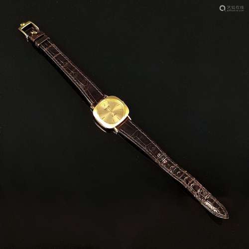 Rolex, Cellini, 750/18K yellow gold, manual winding, rectang...