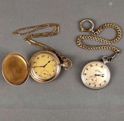 Two pocket watches, consisting of a "Junghans", sm...