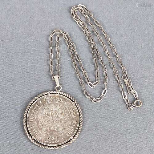 Ceylon, 5 rupees, 1957, 2500 years of Buddhism, silver 835, ...