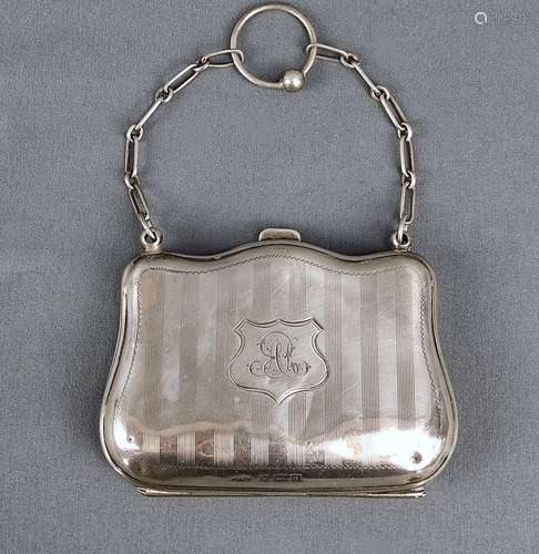 Purse with chain, sterling silver, Birmingham 1915, hallmark...