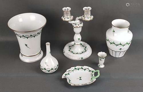 Herend lot, 6 pieces, decoration Persil/ Parsley, with a ric...