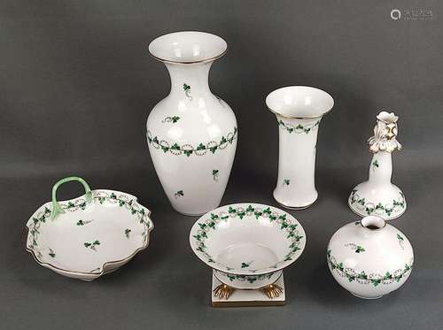 Herend lot, 6 pieces, decoration Persil/ Parsley, with rich ...