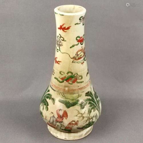 Vase with dragon decoration, bats and persons, China, probab...