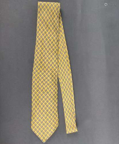 HERMÈS silk tie in original case, model 5661 EA, vintage, re...