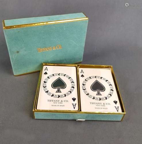 Tiffany, card deck for Canasta/Romme/Bridge, in original box...