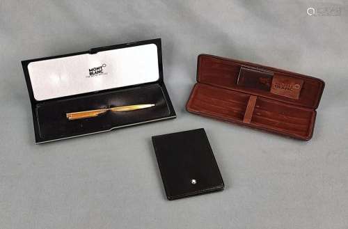 Mont Blanc, biros, Noblesse, gold-plated, with name engraved...