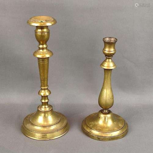 Pair of Biedermeier candelabra, mid 19th century, elaboratel...