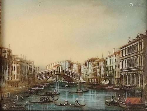 Miniature painting "Venice", polychrome view of th...
