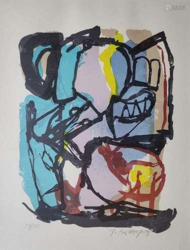 Unknown (20th century) "Abstract", colour lithogra...