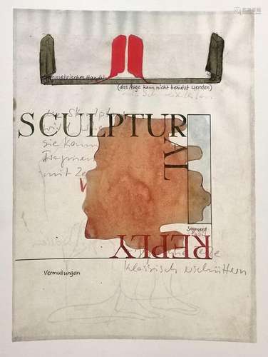 Walther, Franz Erhard (1939 Fulda) "Sculptural", c...