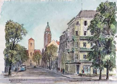 Berlin watercolorist (20th century) " Guard Barracks on...