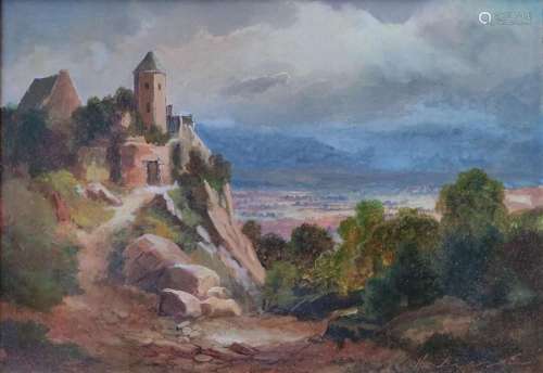 Dieste, Hermann (1931) " Castle in the Wachau", oi...