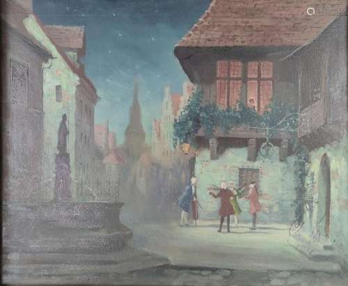 Jantzen (?), W. (20th century) "Nachtständchen", a...