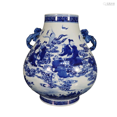 A Blue And White Vase