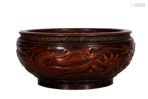 A Wonderful Dragon Copper Censer