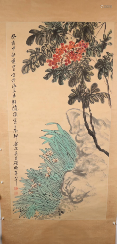 A Lovely Flower&Grass&Fruit Axis Painting By WuChang...