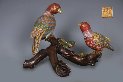 A Rare Cloisonne Bird Ornament