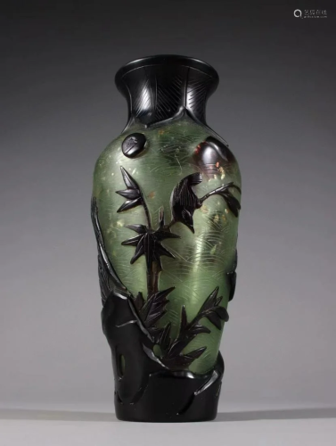 A Fine Overlay Glass Vase