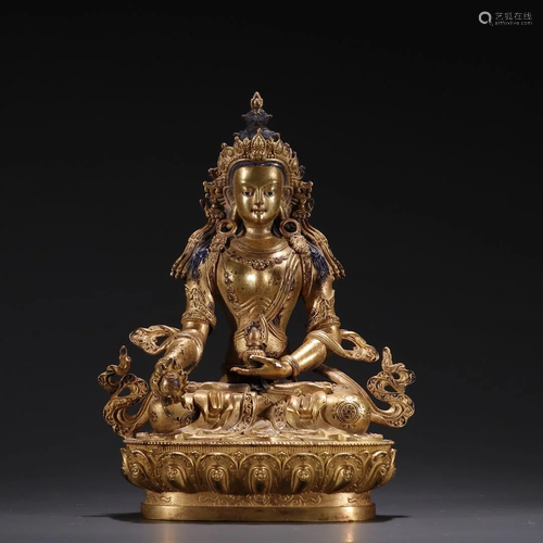 A Fine Gilt-bronze Figure of Buddha