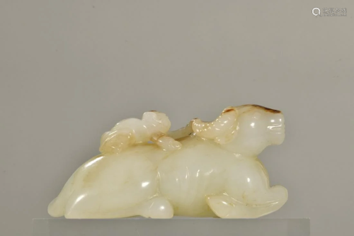A Fine Hetian Jade Carved Ornament