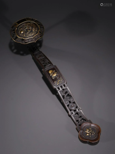A Fine Gilt-bronze Ruyi Scepter