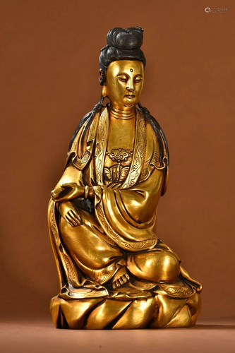 A Fine Gilt-bronze Figure of Buddha