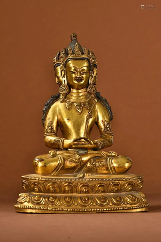 A Fine Gilt-bronze Figure of Buddha