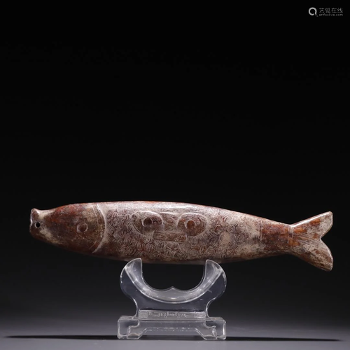 Liangzhu Jade Carving Fish Ornaments