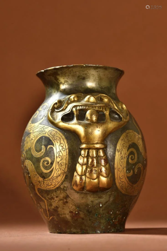 A Fine Gilt-bronze Pot