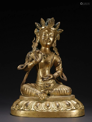 A Fine Gilt-bronze Figure of Buddha