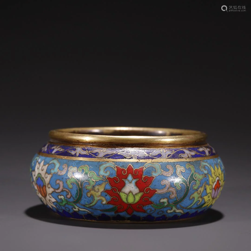 A Gilt-bronze Cloisonne Censer