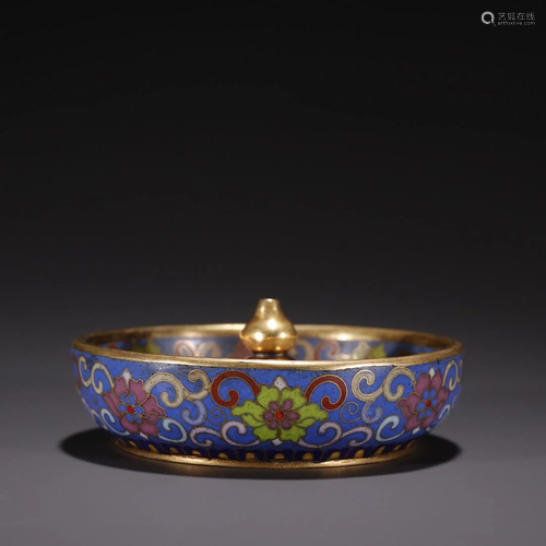 A Fine Gilt-bronze Cloisonne Incense Stick