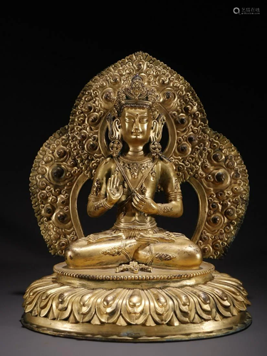 A Rare Gilt-bronze Figure of Buddha