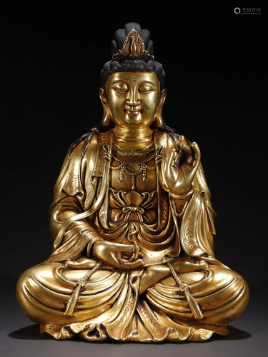 A Fine Gilt-bronze Figure of Buddha