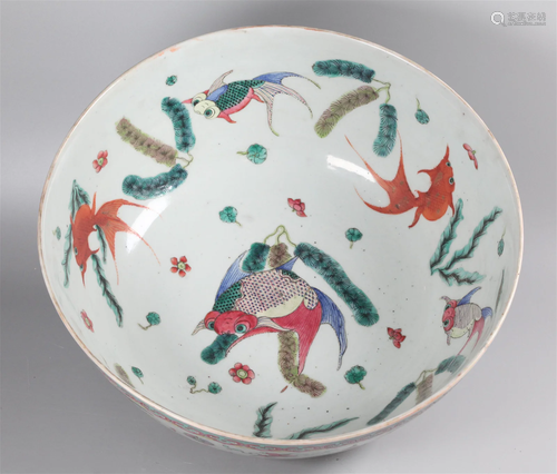 Chinese famille rose bowl, possibly 19th c.