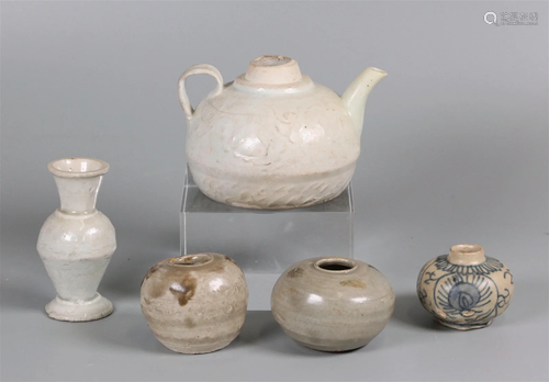 Asian ceramic wares, possibly 15th/16th c.