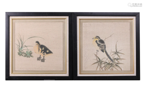 2 Chinese watercolor paintings