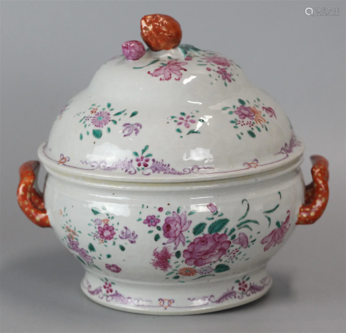 Chinese export porcelain soup tureen, possibly 18th c.