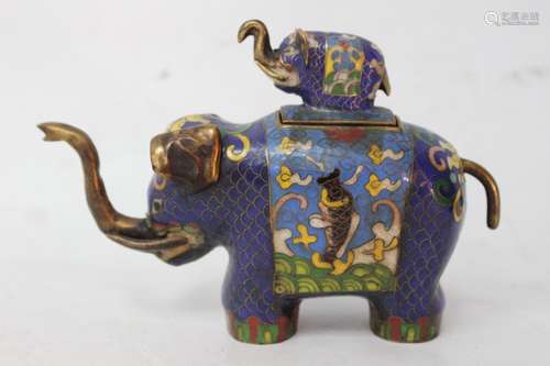 Chinese Cloisonne Elephant