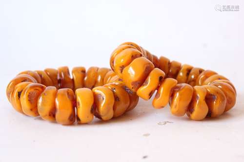 Two Amber Color Bracelet