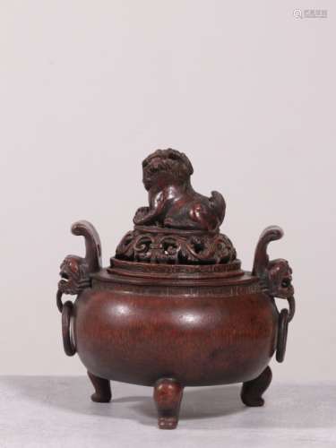 Chinese Hand Carved Tripod Censer