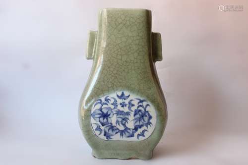 Chinese Green Glazed Zun Vase