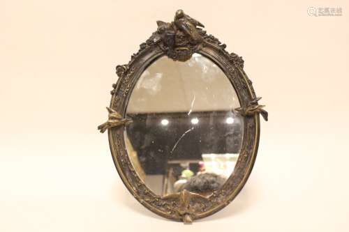 Good French Bronze Mirror