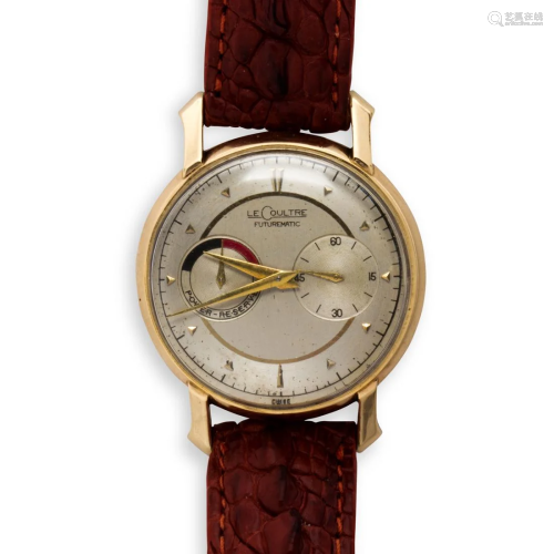 A ten karat gold-filled wristwatch, Futurmatic, LeCoultre
