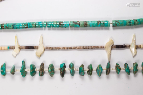 Three Native American necklaces