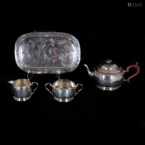 A Victorian Arts & Crafts style tea set, E.S. Barnsley &...