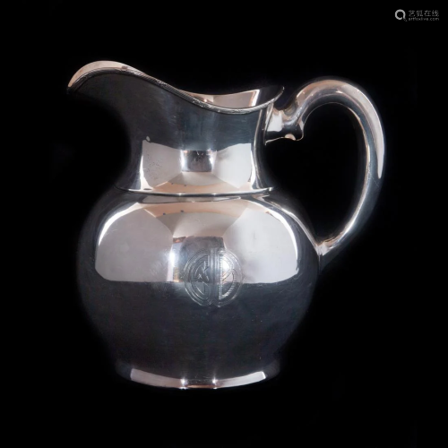 A Art Deco sterling water pitcher, Hartford SIlver Company, ...