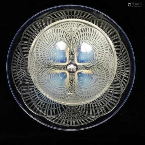 (Lot of 2) Rene Lalique opalescent glass Coquilles bowl and ...