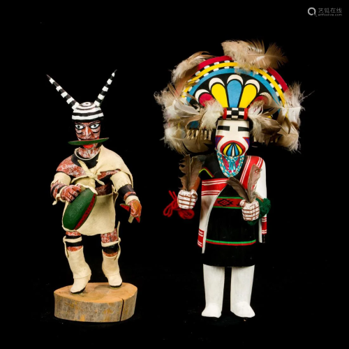(Lot of 2) Hopi kachina: a Tina Nelson hand kachina, and Pet...