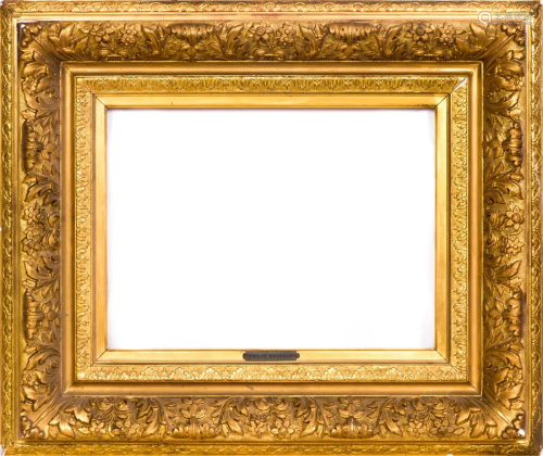 A gilt giltwood and gesso decorated picture frame circa 1860
